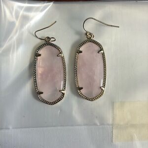 Kendra Scott rose quartz earrings